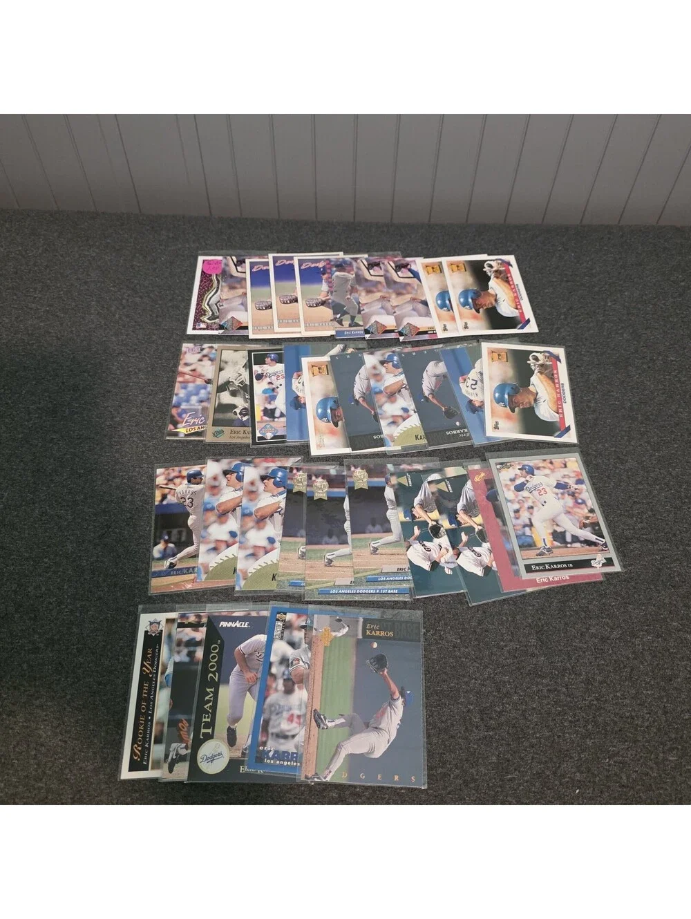 Eric Karros Baseball Card Lot -35 Cards, Many Rookies
